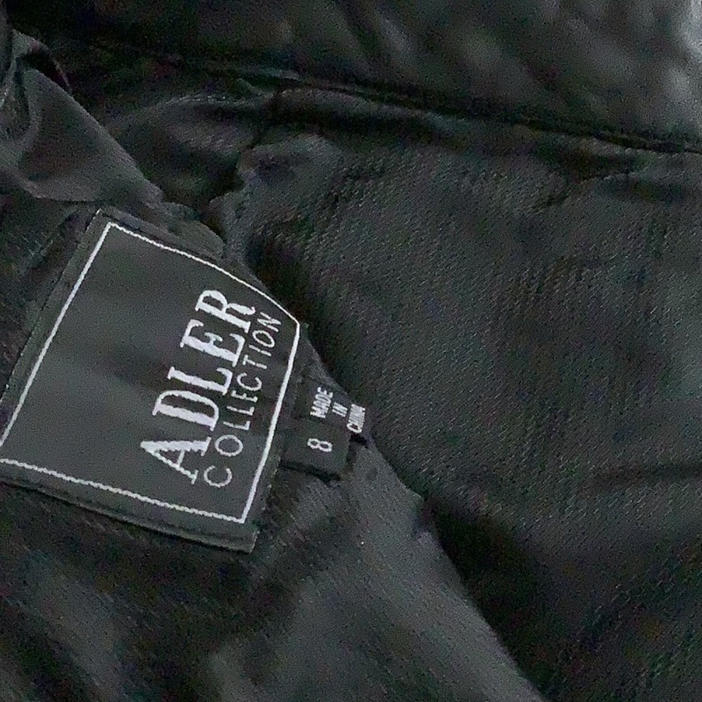 ADLER Collection leather skirt black full-lined zipper back (8) soft lea… - Picture 3 of 15